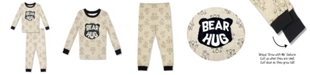 Free 2 Dream Boy and Girls Toddler, Little and Big Bear Hug 2 Piece Cotton Pajama Set with Grow with Me Cuffs